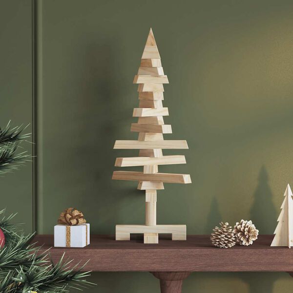 vidaXL Wooden Christmas Tree for Decoration 60 cm Solid Wood Pine