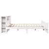 vidaXL Bookcase Bed without Mattress White 180x200cm Super King Solid Wood Pine