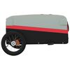 vidaXL Bike Trailer Black and Red 30 kg Iron