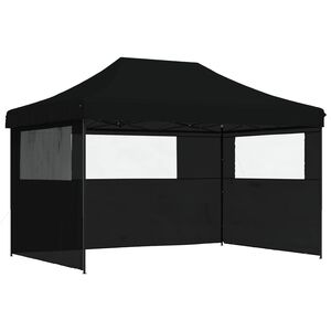 vidaXL Party Tent Folding Black 279 x 410 x 315 cm Oxford Fabric