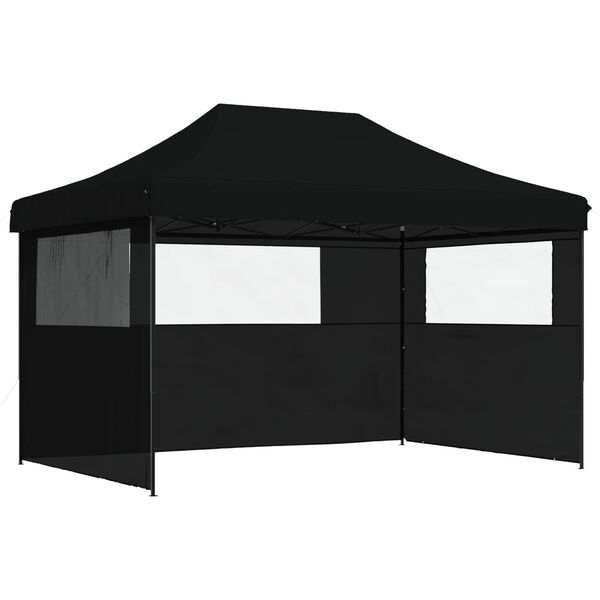 vidaXL Party Tent Folding Black 279 x 410 x 315 cm Oxford Fabric