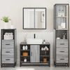 vidaXL 4&nbsp;Piece Bathroom Furniture Set&nbsp;Grey Sonoma Engineered Wood