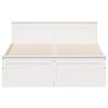 vidaXL Bed Frame without Mattress with Headboard White 160x200 cm Solid Wood Pine