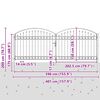 vidaXL Fence gate with Lock Grey 400 x 150 cm Steel