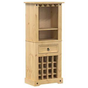 vidaXL Wine Rack Corona 56x35x134.5 cm Solid Wood Pine