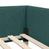 vidaXL Corner Bed Frame with Headboard Dark Green 80 x 200 cm Fabric