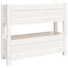 vidaXL Planter White 77x25x66 cm Solid Wood Pine