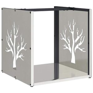 vidaXL Firewood Rack 40x40x40 cm Stainless Steel