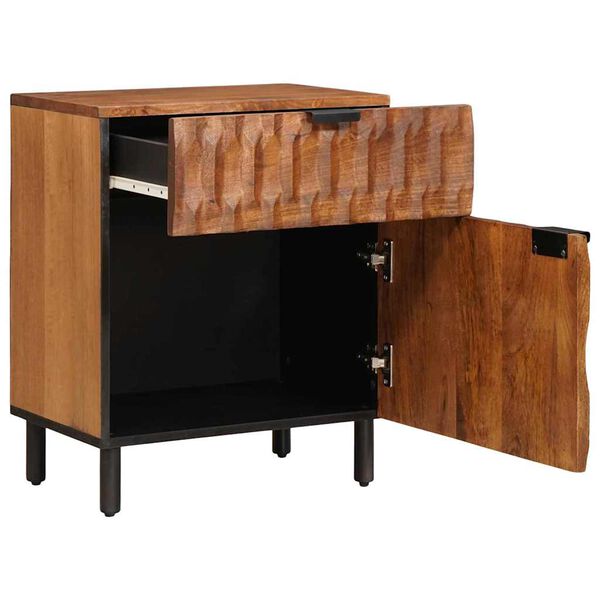 vidaXL Bedside Cabinet Brown 50 x 33 x 60 cm Solid Mango Wood