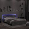 vidaXL Bed Frame with LED without Mattress Concrete Grey 160x200 cm