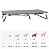 vidaXL Dog Bed Folding Manual Light Grey 90 x 55 x 18 cm Steel