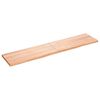 vidaXL Table Top Light Brown 180x40x(2-4) cm Treated Solid Wood Oak