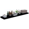 vidaXL Floating Wall Shelves 2 pcs High Gloss Black 120x23.5x3.8 cm MDF