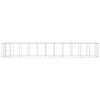 vidaXL Outdoor Dog Kennel Galvanised Steel 26.62 m&sup2;