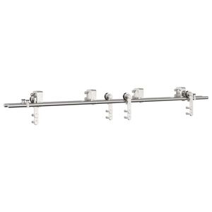 vidaXL Sliding Door Hardware Kit 183 cm Stainless Steel Silver