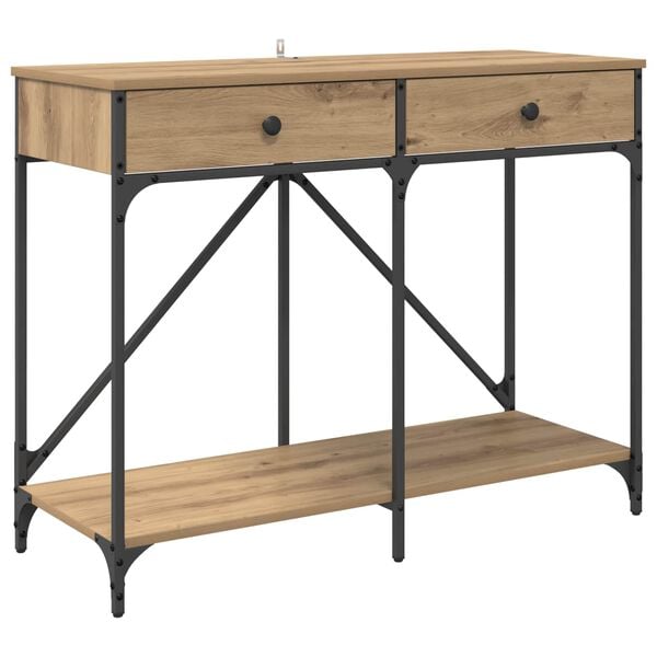 vidaXL Console Table Artisan Oak 100 x 39 x 78.5 cm Engineered Wood