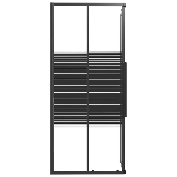 vidaXL Stripe Shower Cabin ESG 90x70x180 cm Black