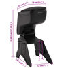 vidaXL Car Armrest Universal Black 14x30x(32-48.5) cm ABS