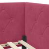 vidaXL Corner Bed Frame with Headboard Wine Red 80 x 200 cm Velvet