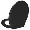 vidaXL Soft-close Toilet Seat with Quick-release Design Black