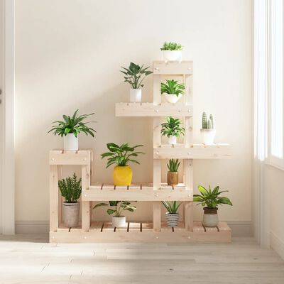 vidaXL Plant Stand 92x25x97 cm Solid Wood Pine