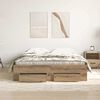 vidaXL Bed Frame with Drawer Artisan Oak 140 x 200 cm Engineered Wood
