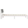 vidaXL Bed frame White and light grey 120 x 200 cm Solid pine wood