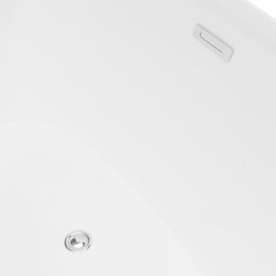 vidaXL Freestanding Bathtub with Faucet White Acrylic 183 L
