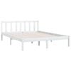 vidaXL Bed Frame without Mattress White Solid Wood Small Double