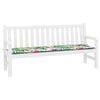 vidaXL Garden Bench Cushion Floral Green and pink 180 x 50 x 4 cm