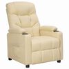 vidaXL Recliner Chair Cream Fabric