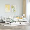 vidaXL Daybed with Trundle and Drawers without Mattress White 90x200 cm