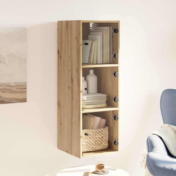 vidaXL Wall Cabinet Artisan Oak 35 x 37 x 102 cm Engineered Wood