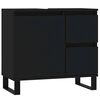 vidaXL Bathroom Cabinet Black 65x33x60 cm Engineered Wood