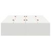 vidaXL Storage Bed Frame White 120 x 200 cm Engineered Wood