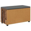 vidaXL Hall Bench with Cushion with Storage Old Wood 80 x 46 x 46 cm