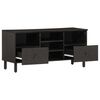 vidaXL TV Cabinet Black 100x33x46 cm Solid Wood Mango