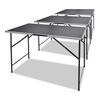 vidaXL Folding Table | Set of 3 | Black | MDF and Iron | Medium | Foldable