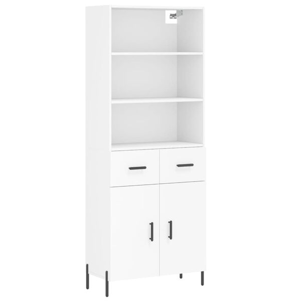 vidaXL Highboard White 69.5x34x180 cm Engineered Wood