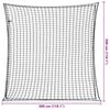 vidaXL Trailer Net with Elastic Rope Black 3x3 m PP