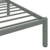 vidaXL Bed Frame without Mattress Grey Metal 180x200 cm Super King