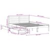 vidaXL Bed Frame without Mattress White 160x200 cm Solid Wood Pine
