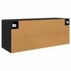 vidaXL Wall Mounted TV Cabinet Black Oak 100 x 34.5 x 40 cm