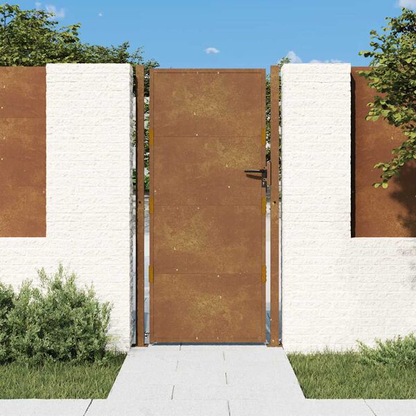 vidaXL Garden Gate 100x200 cm Corten Steel