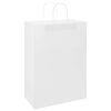 vidaXL Paper Bags 250 pcs with Handles White 32x17x44 cm