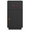 vidaXL Desk Cabinet Black 40x50x75 cm Solid Wood Pine
