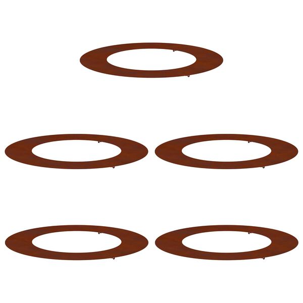 vidaXL suitable for Flat Tree Rings 5 pcs Brown &Oslash;50 / 80 cm