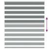 vidaXL Zebra Blind Dark Grey 125x150 cm Fabric Width 120.9 cm Polyester