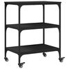 vidaXL Kitchen Trolley Black 60x41x76 cm Engineered Wood