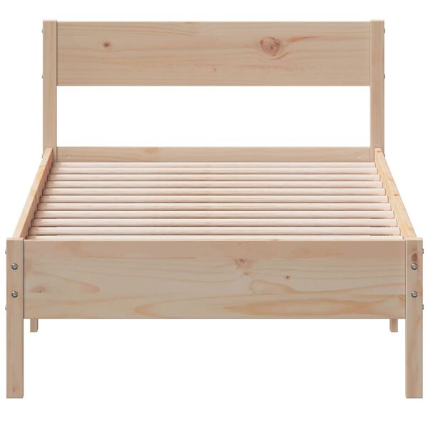 vidaXL Bed Frame without Mattress 90x190 cm Single Solid Wood Pine